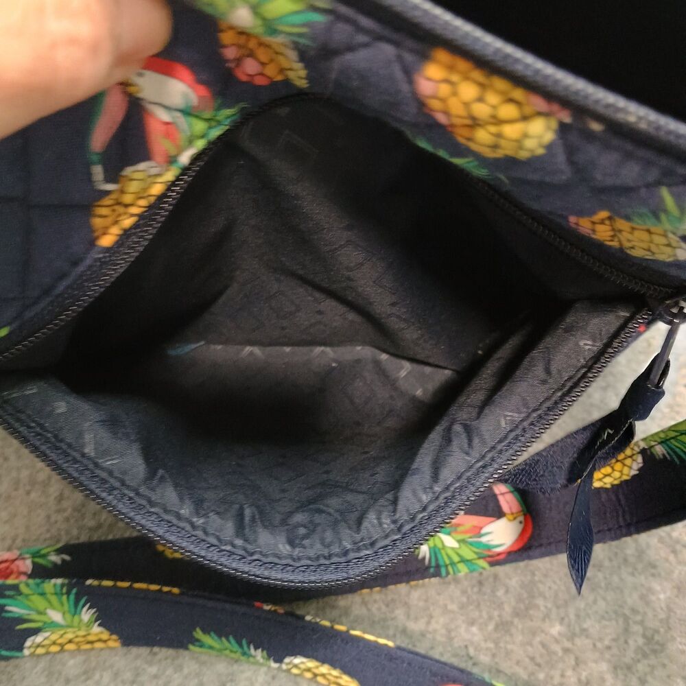 Vera Bradley Toucan Party Mailbag Purse Crossbody Messenger Bag Pineapple - Picture 14 of 16